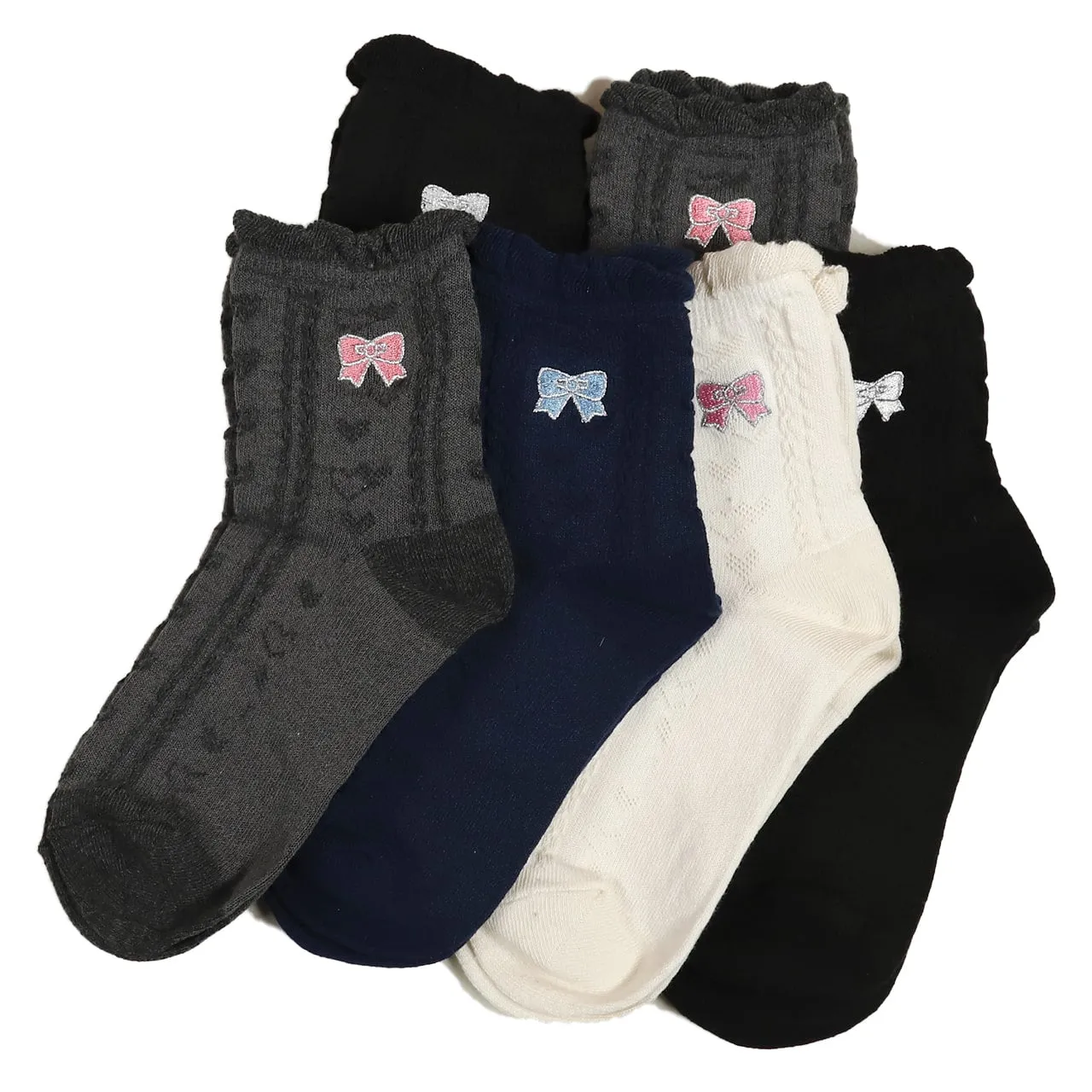 【 お得 】  キッズ ソックス 子供靴下 ショートソックス 6足組 16-18cm～22-24cm (ガールズ 女子 ショート丈 綿混 くつ下 くつした) (在庫限り)