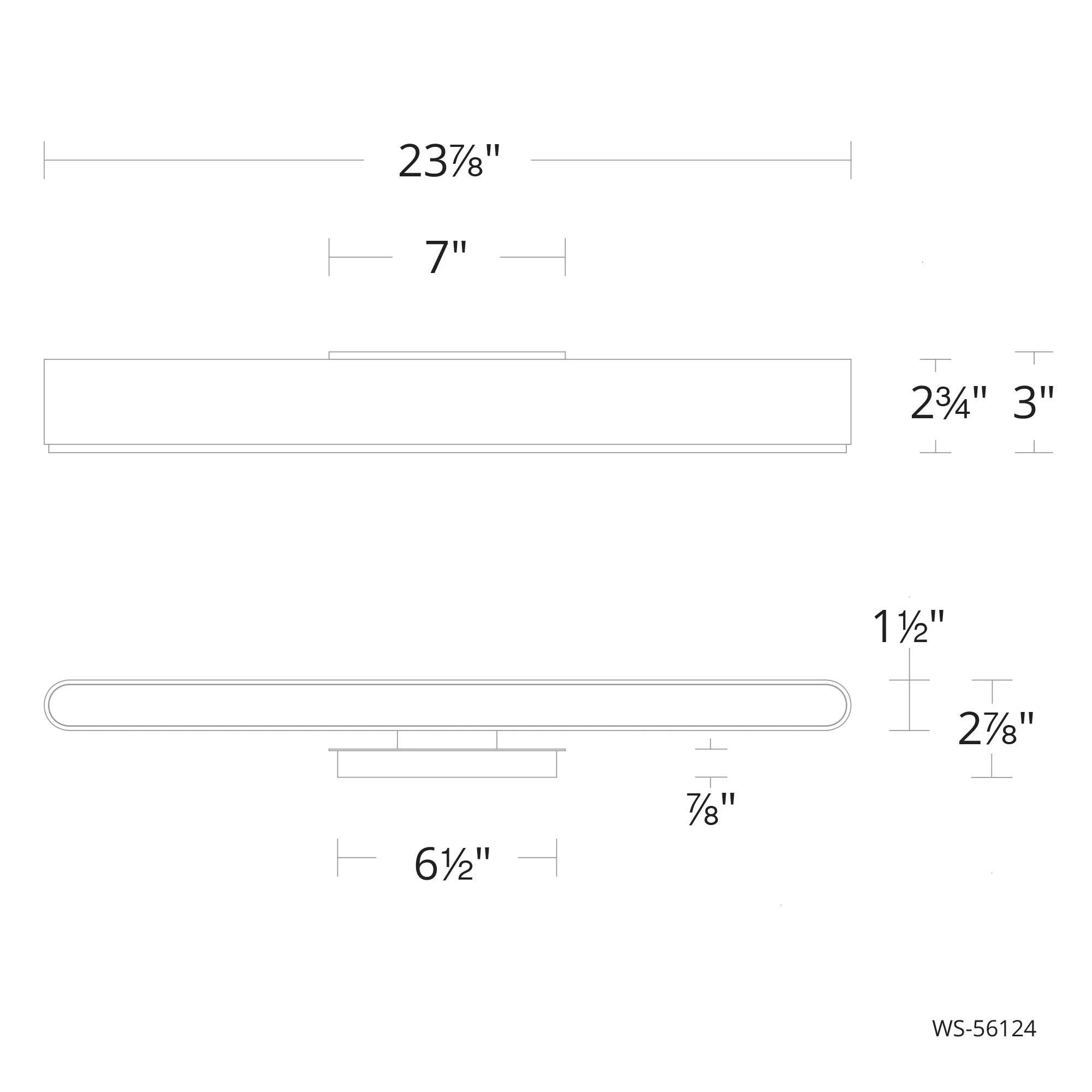 0 to 60 24" LED Bathroom Vanity or Wall Light 3-CCT