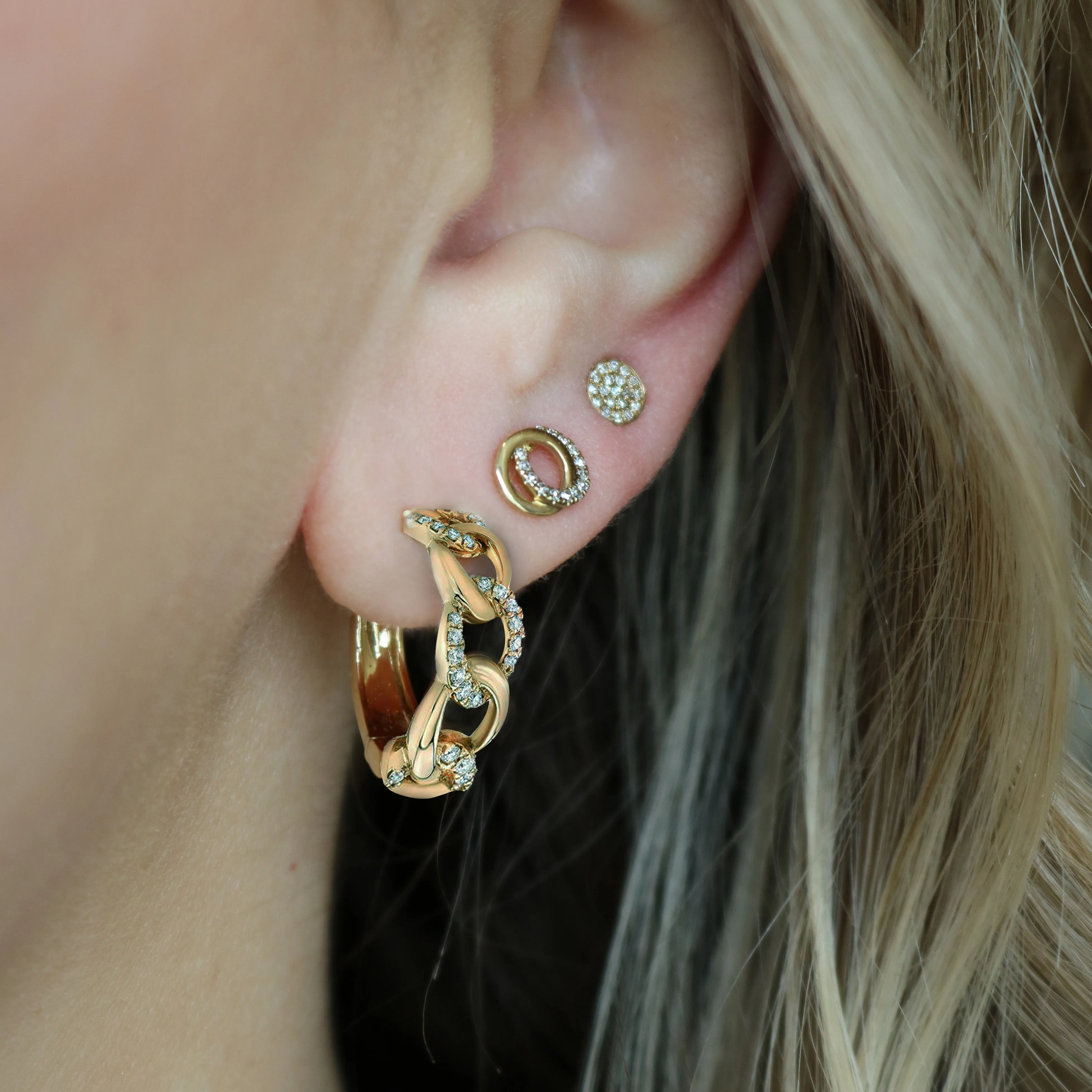 0.36ctw Diamond Link Earrings