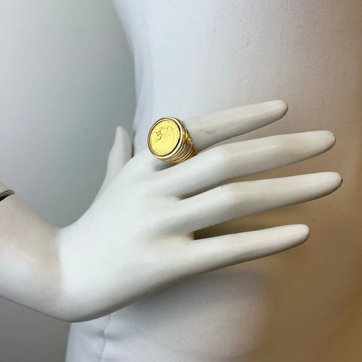 14K Gold $2.5 Dollar 1928 Indian Head Coin Men's Ring