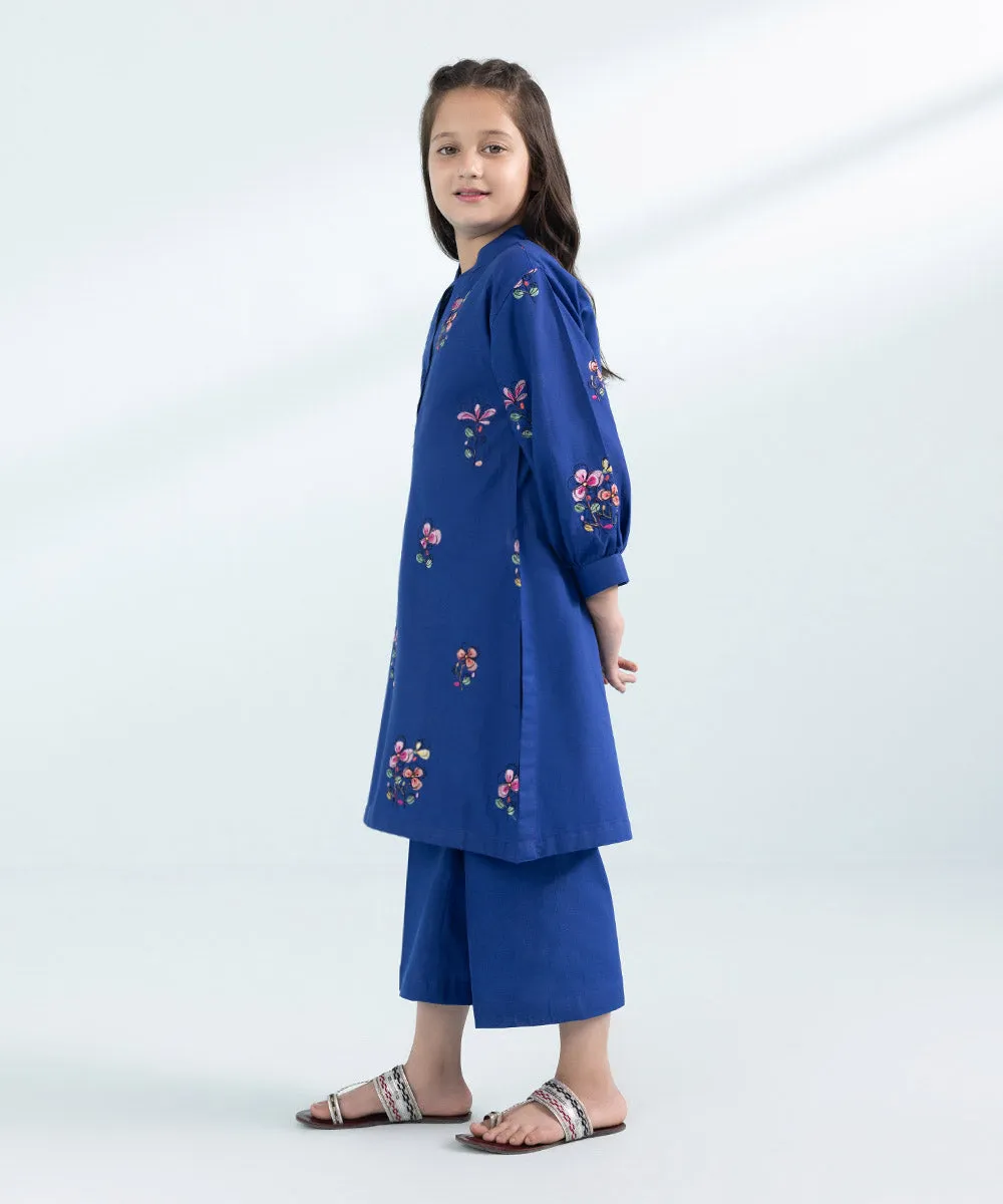 2 Piece - Embroidered Cambric Suit
