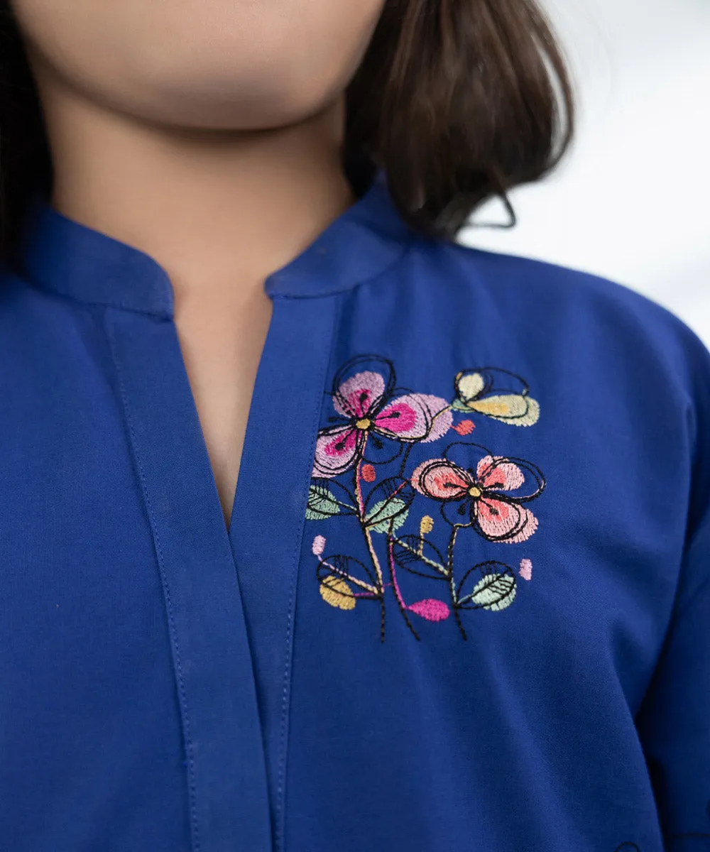 2 Piece - Embroidered Cambric Suit