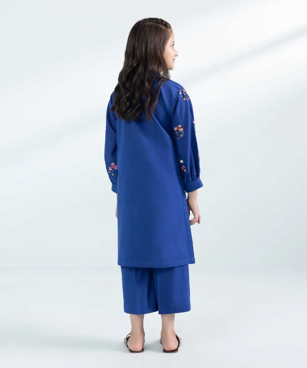 2 Piece - Embroidered Cambric Suit