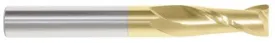 204-602685: 5/16 Dia, 13/16 LOC, 2-1/2 OAL, 2-Flt, .015 Corner Rad Carbide End Mill- Single End, 30 Deg. Helix, TiN, USA