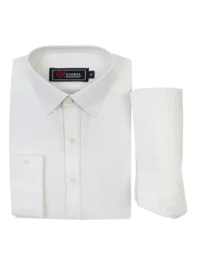 430 Men's Kameez Shalwar Stitched Suit Shirt Collar Plain OFF White