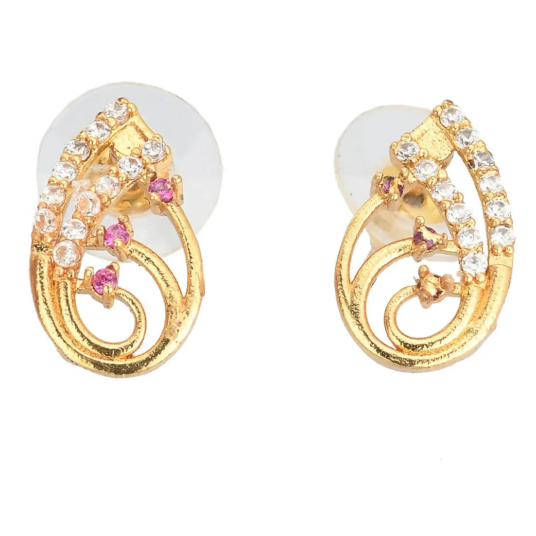 AanyaCentric Gold Plated Mangalsutra with Pendant, 2 Pair Earrings