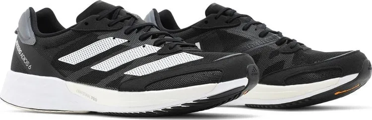 Adidas Adizero Adios 6 'Black White' sneakers, black