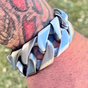 Bagger Bracelet - Brushed - 1.25" Wide - The Classic - B25
