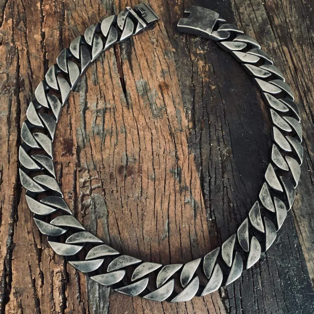 Bagger Necklace - Galvanized - 1" Wide- The Custom - G21N