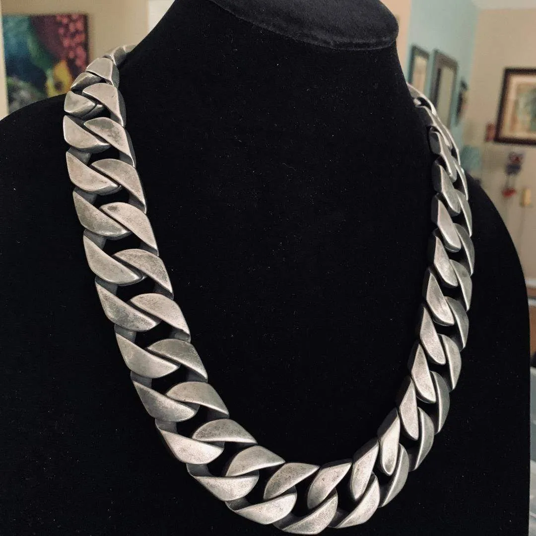 Bagger Necklace - Galvanized - 1" Wide- The Custom - G21N