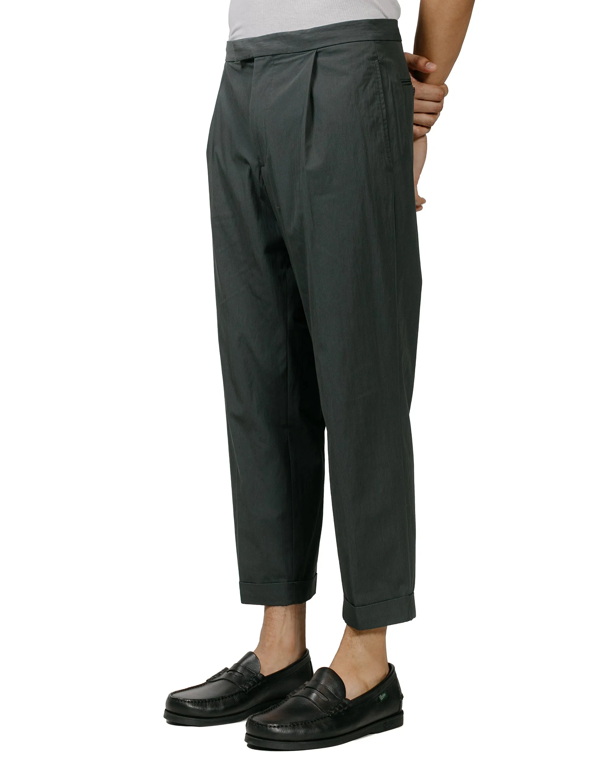 Beams Plus 1Pleat Travel Comfort Cloth Charcoal Grey