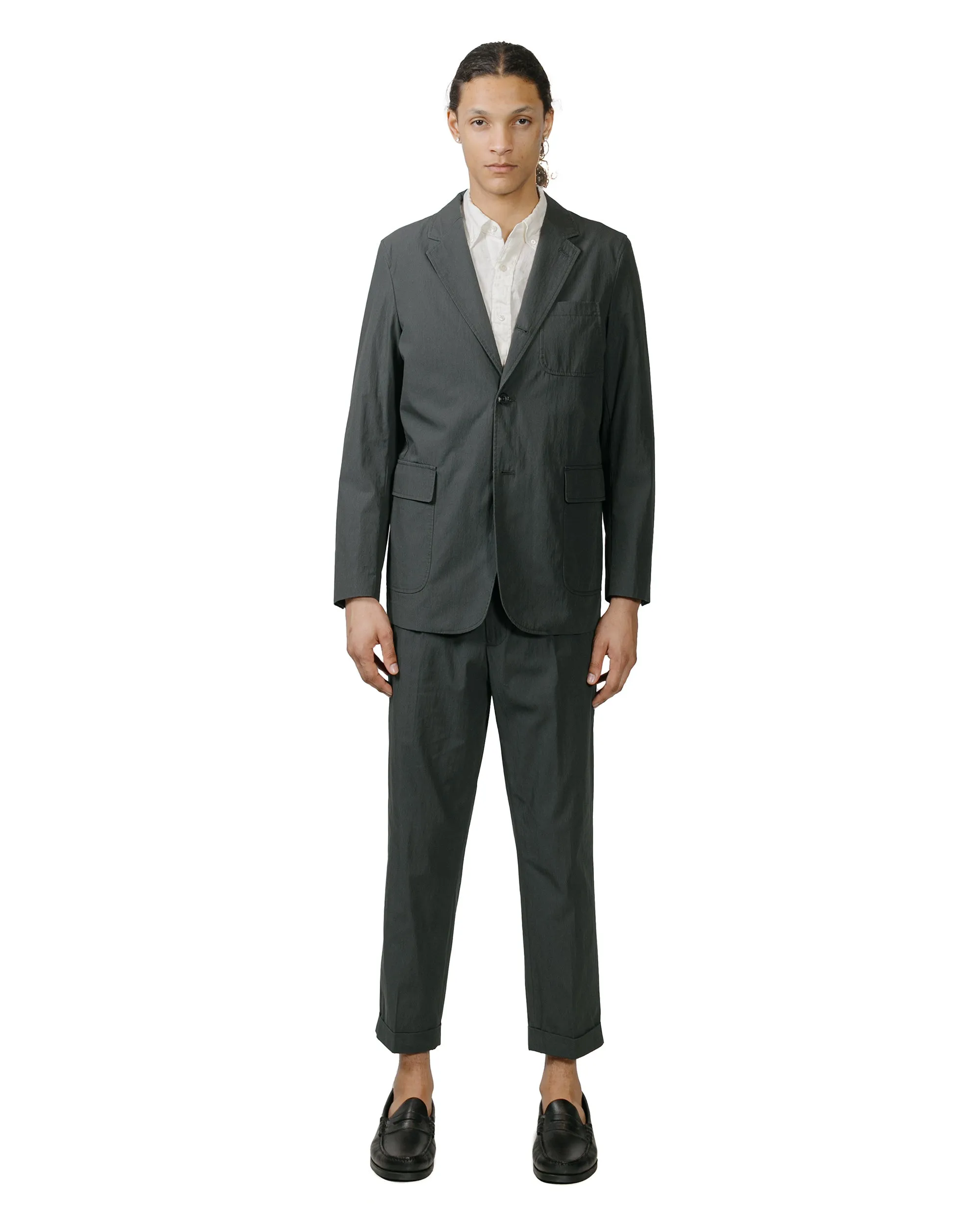 Beams Plus 1Pleat Travel Comfort Cloth Charcoal Grey