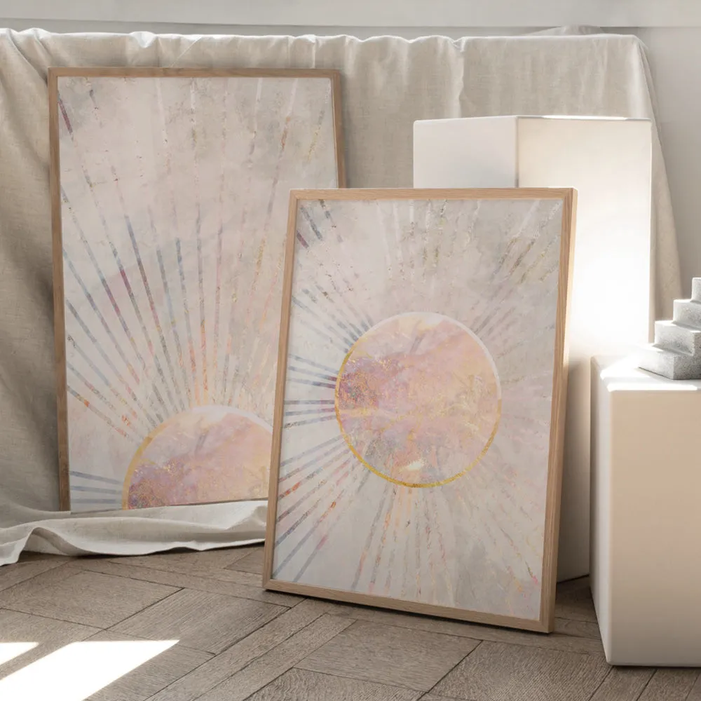 Boho Sun Rays Illustration - Art Print