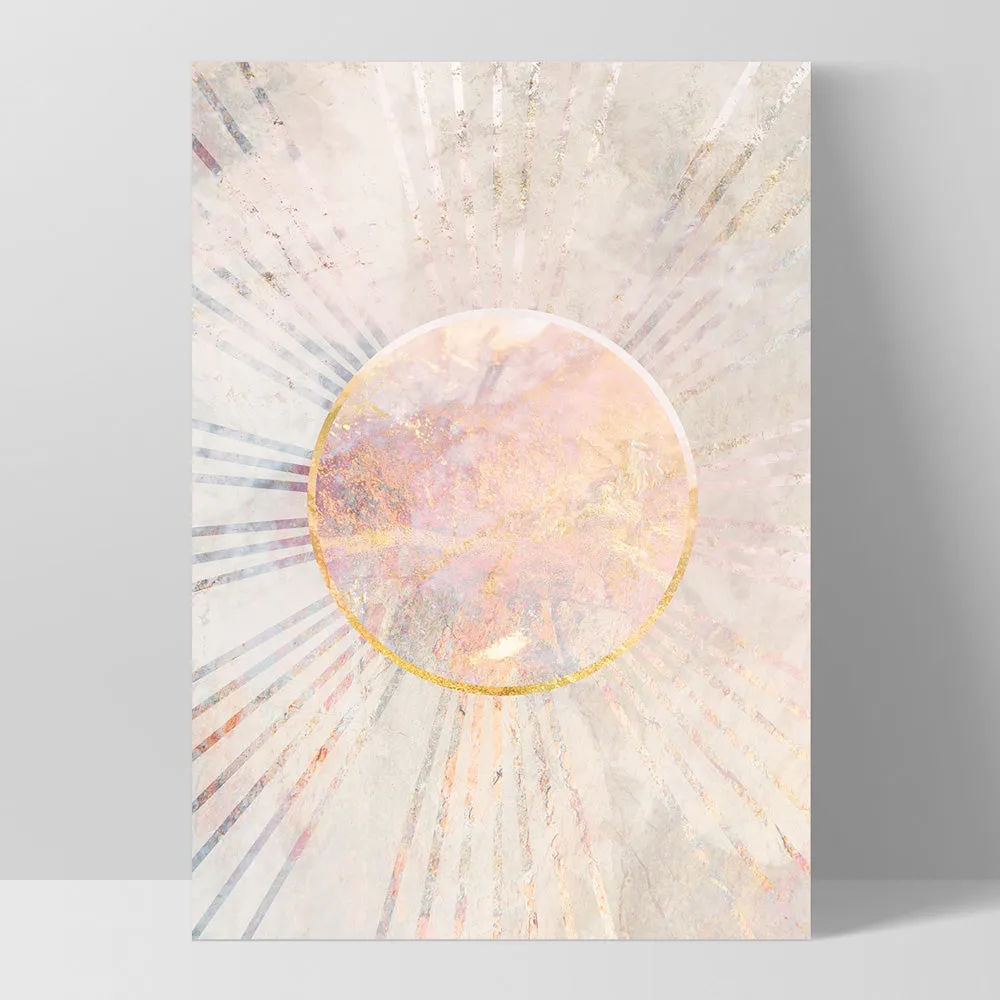 Boho Sun Rays Illustration - Art Print