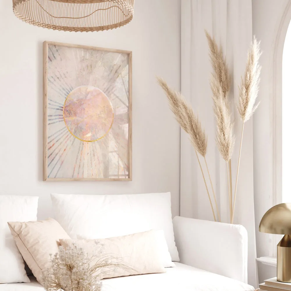 Boho Sun Rays Illustration - Art Print