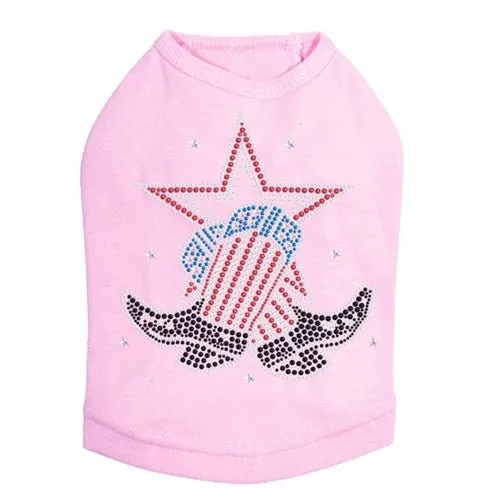 Boots with Star Rhinestone Tank- Many Colors