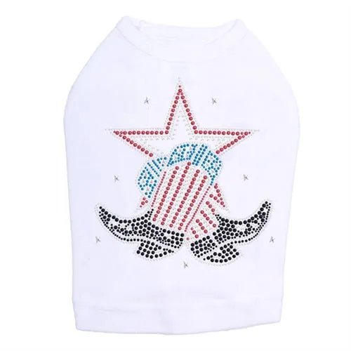 Boots with Star Rhinestone Tank- Many Colors