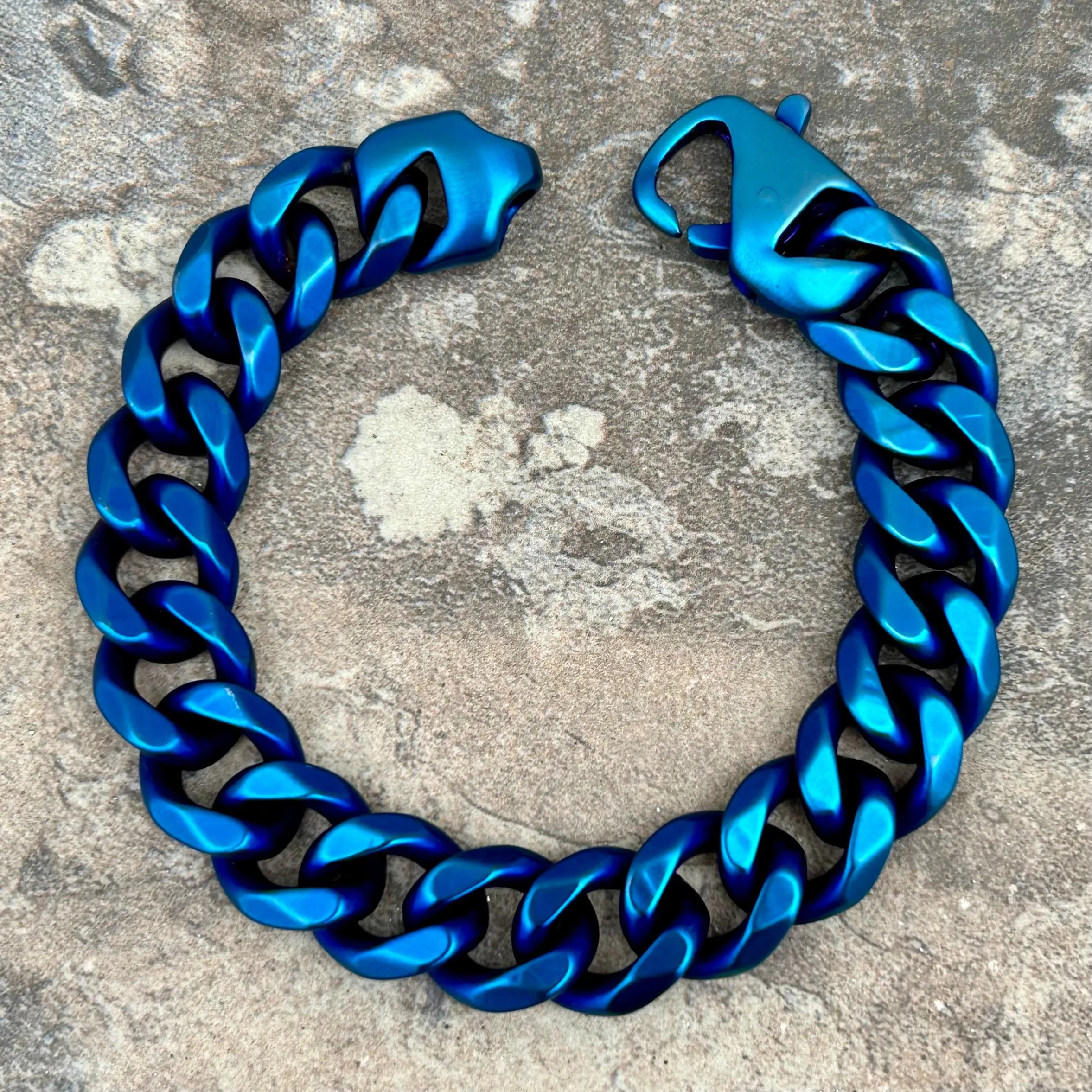 Bracelet Cuban - 1/2" Miami - Blue - CB14