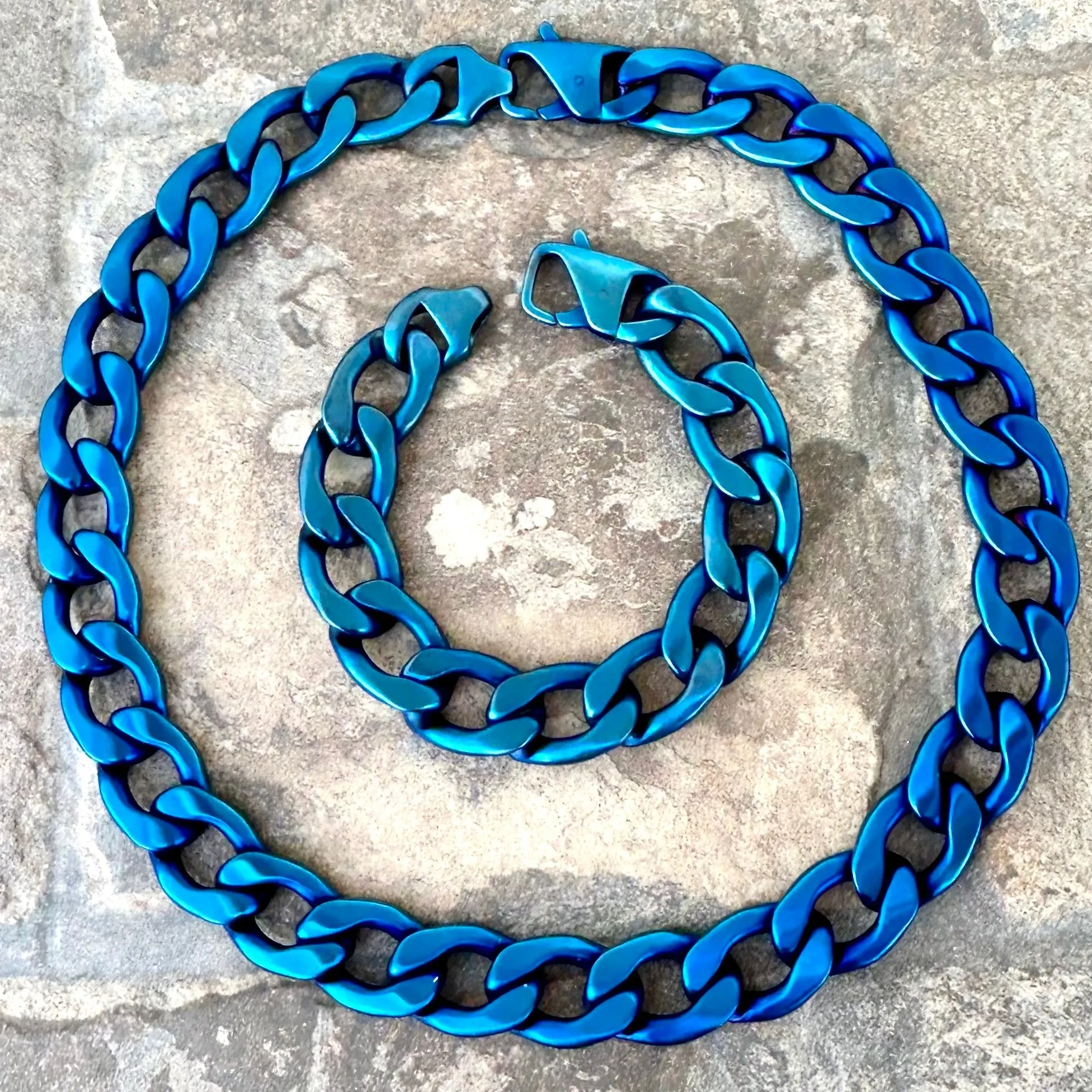 Bracelet Cuban - 3/4" Key West - Blue - CB18