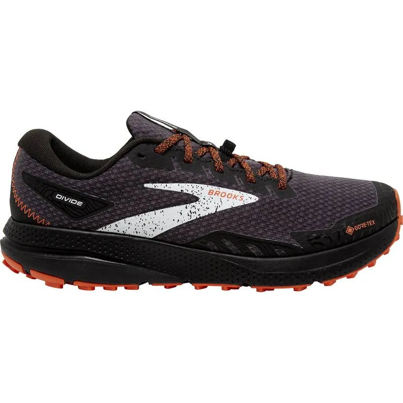 Brooks Divide 4 Goretex (Mens) -Black/Firecracker/Blue