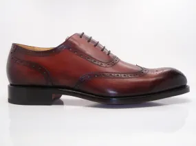 Burnished Calfskin Wingtip Oxford Mahogany