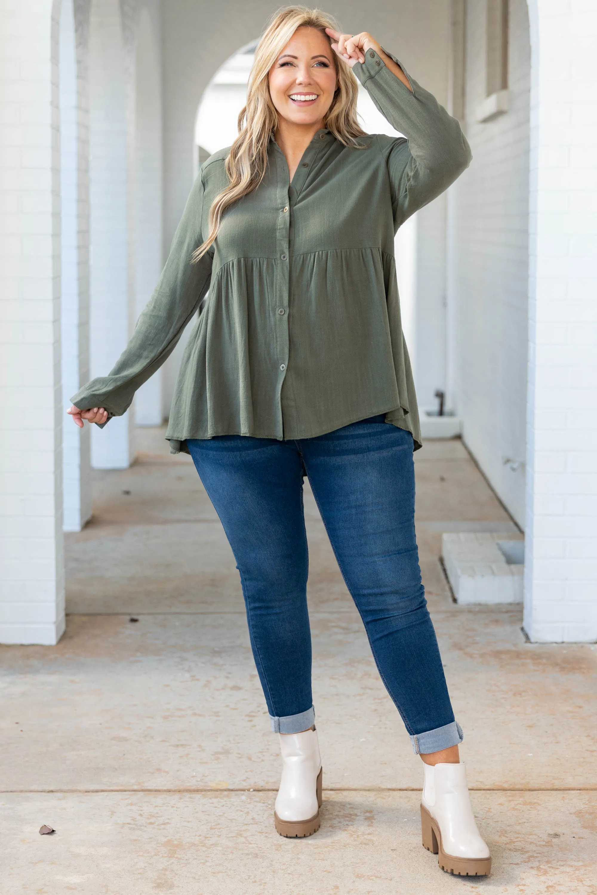 Call On Me Top, Army Green