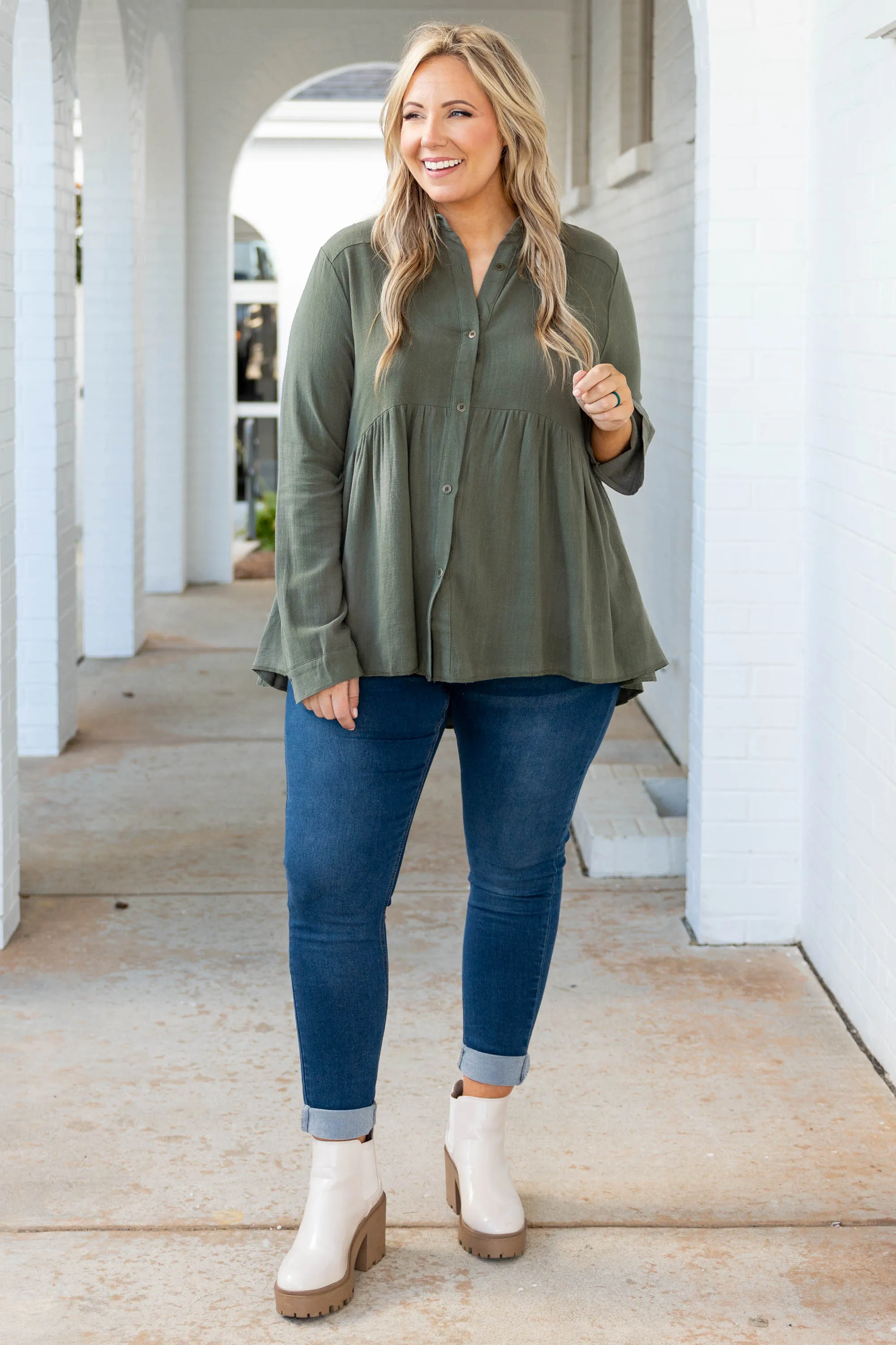 Call On Me Top, Army Green
