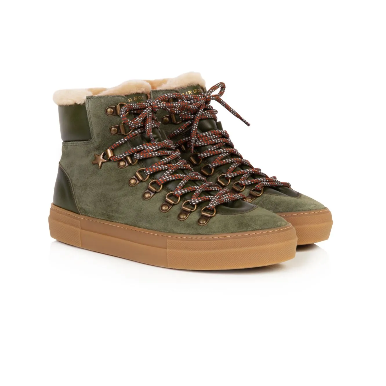 Camino: Khaki Suede And Shearling Boots