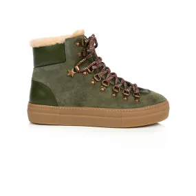 Camino: Khaki Suede And Shearling Boots