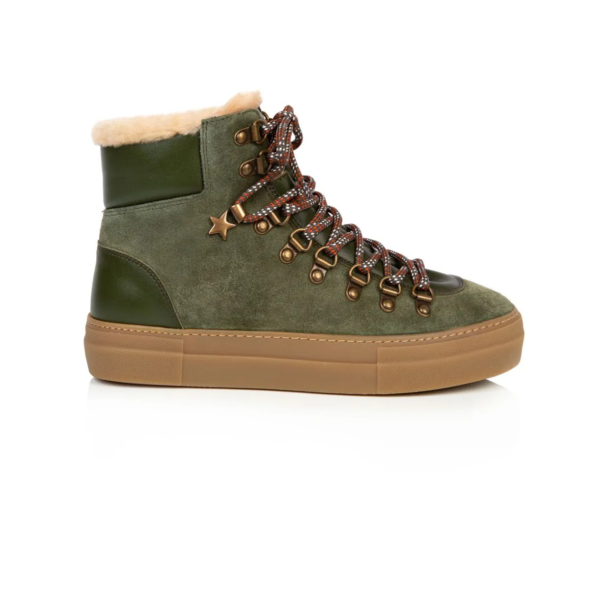 Camino: Khaki Suede And Shearling Boots