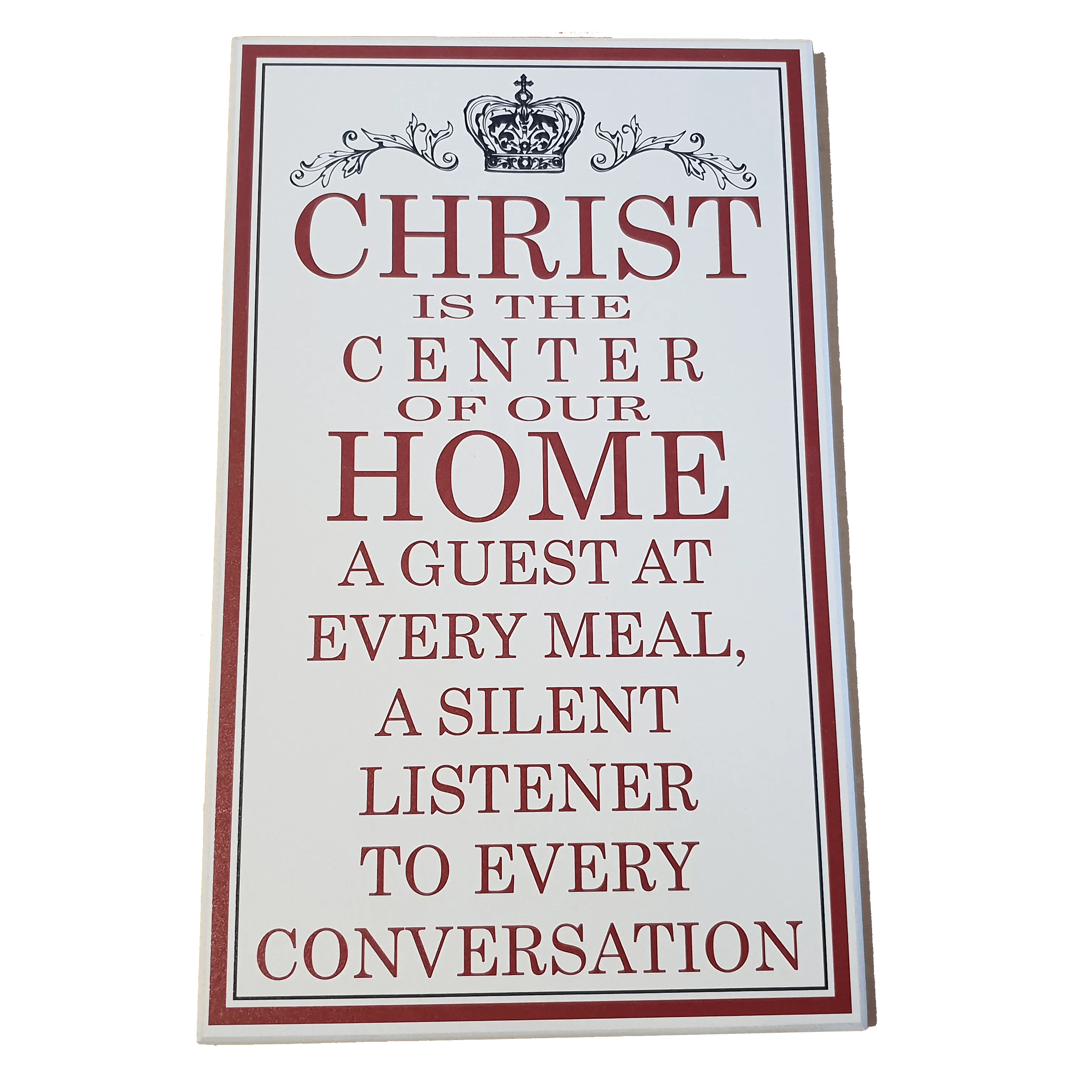C&F Wooden Christ Is The Center Quote Plaque