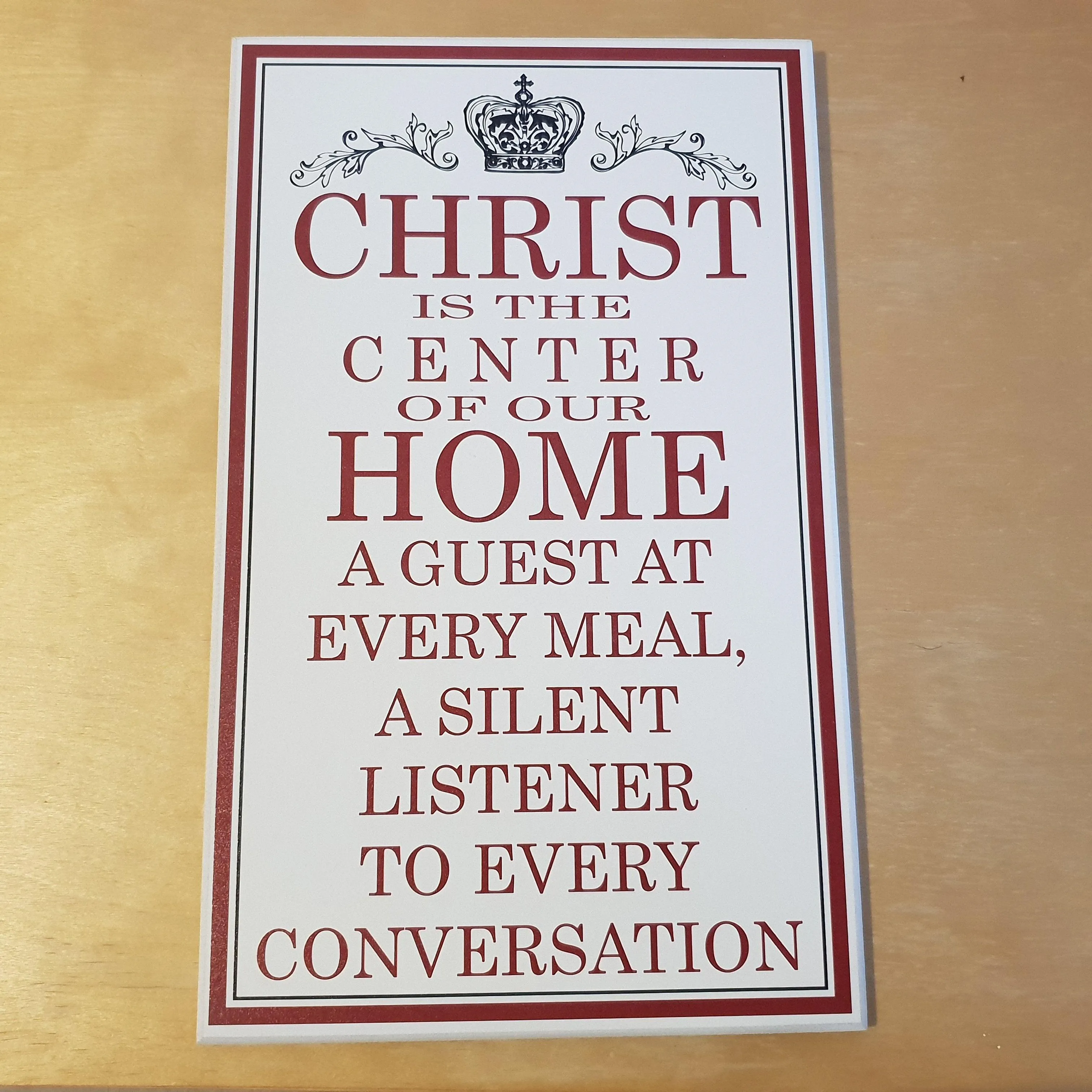 C&F Wooden Christ Is The Center Quote Plaque