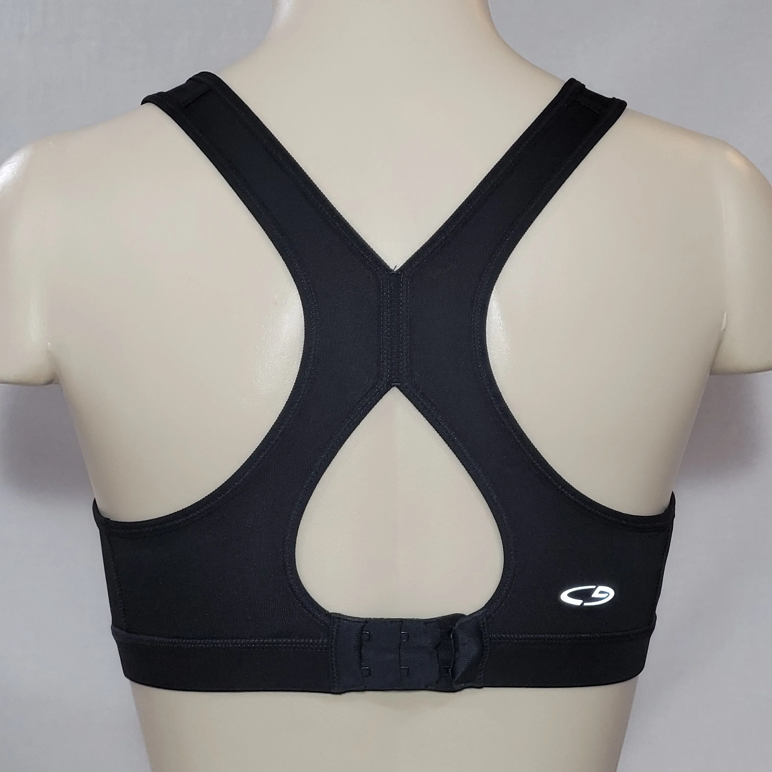 Champion N9554 Concealing Petals Wire Free Sports Bra XS X-SMALL Blue Black NWT