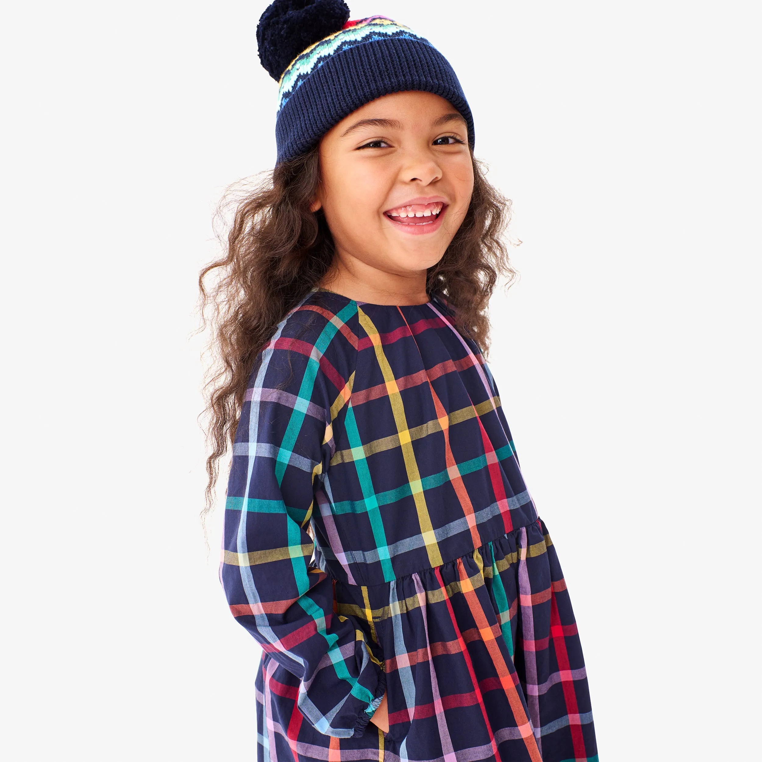 Clearance rainbow plaid dress