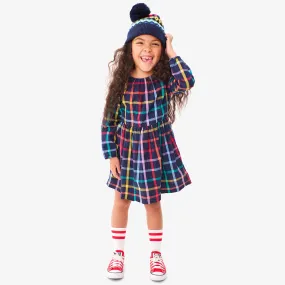 Clearance rainbow plaid dress