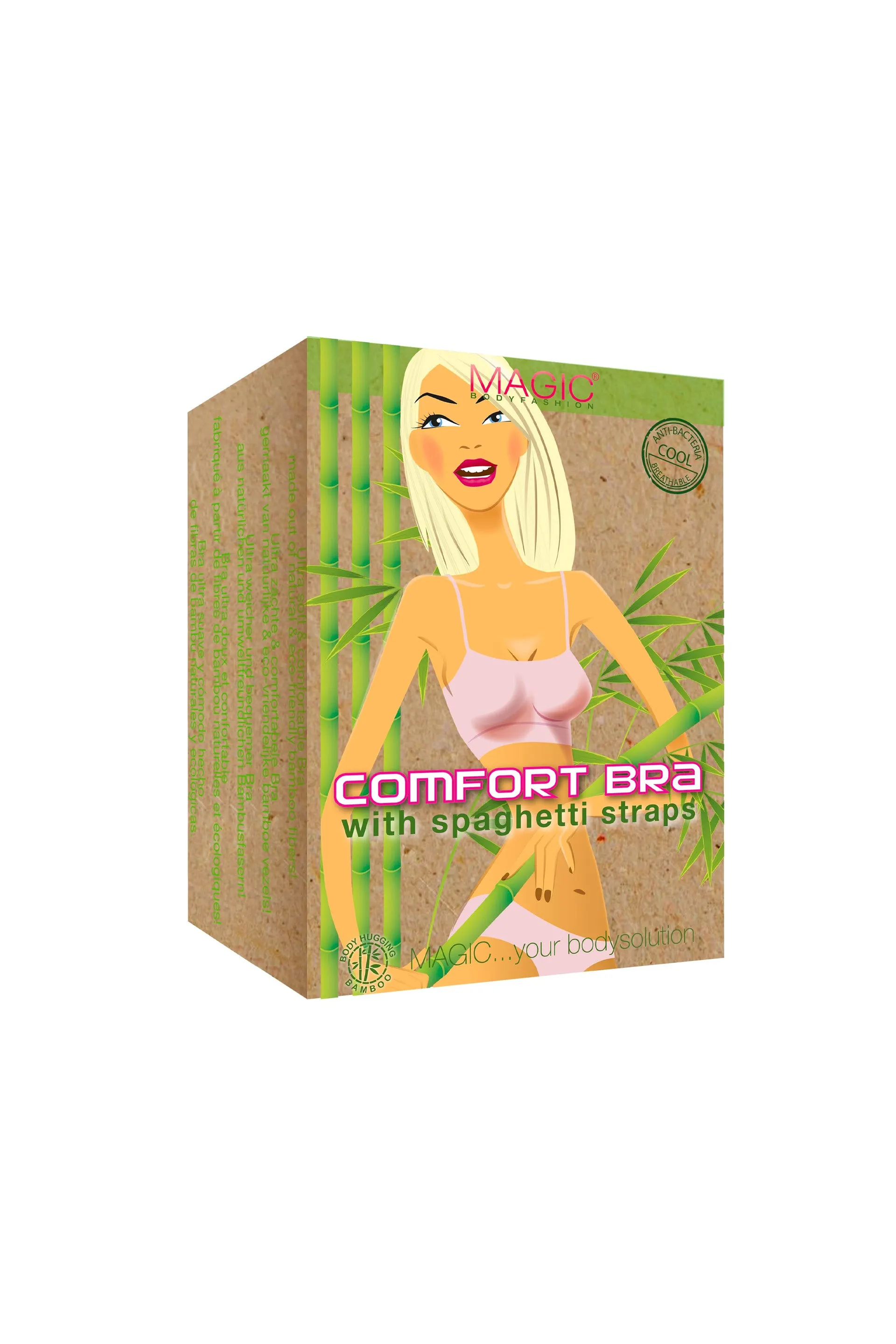 Comfort Bra Spaghetti Straps Bamboo Cream
