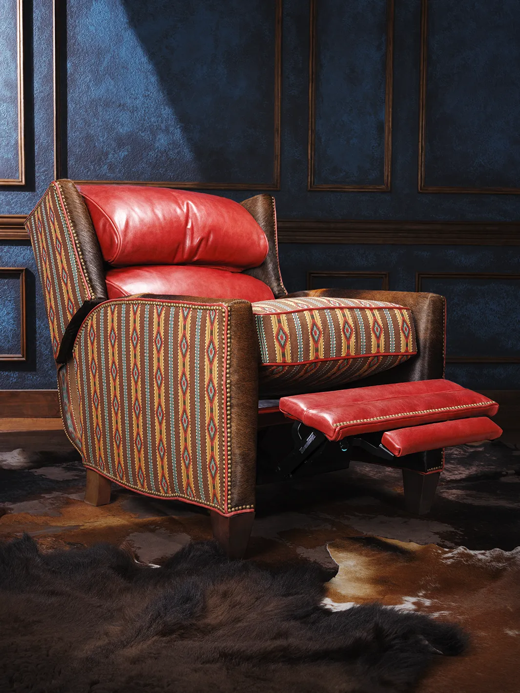 Comfort Tabasco Stripe Push-Back Recliner