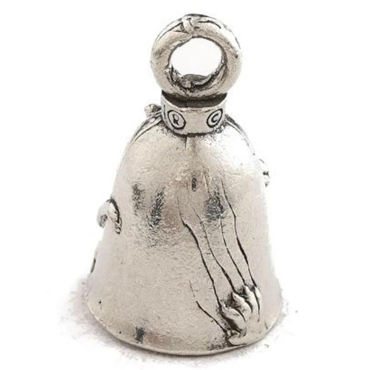 Daniel Smart Guardian Bell® Biker Cat, Pewter, 1.5 x 1 in