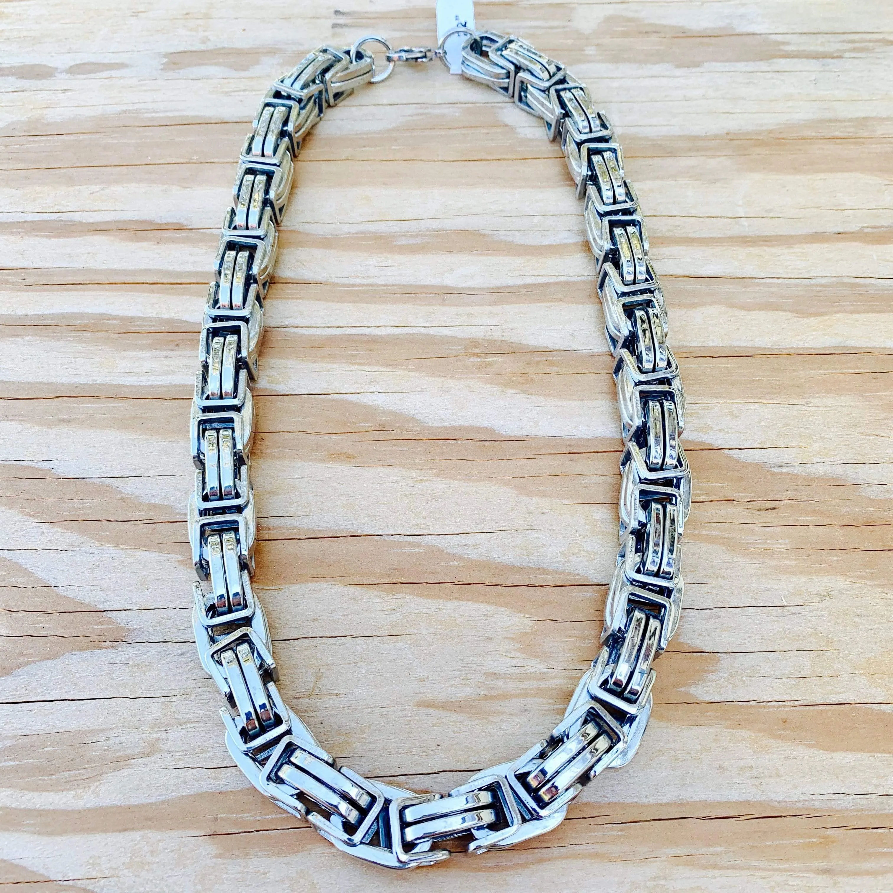 Daytona Necklace - Silver - Heritage - 1/2 inch wide