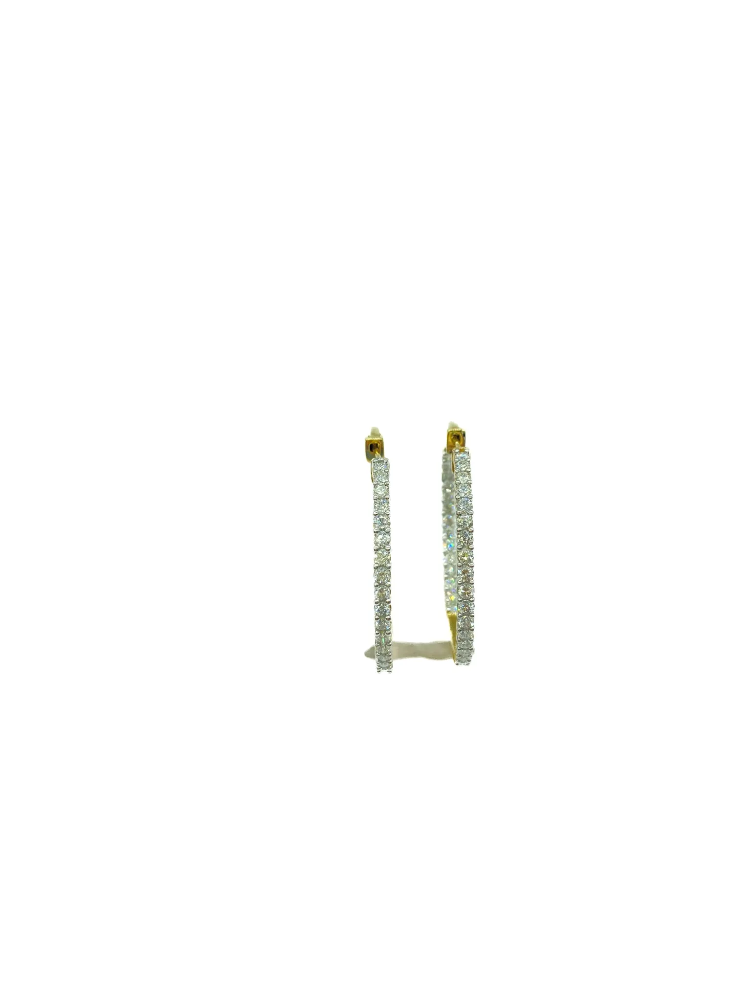 Diamond In/Out Hoop Earrings