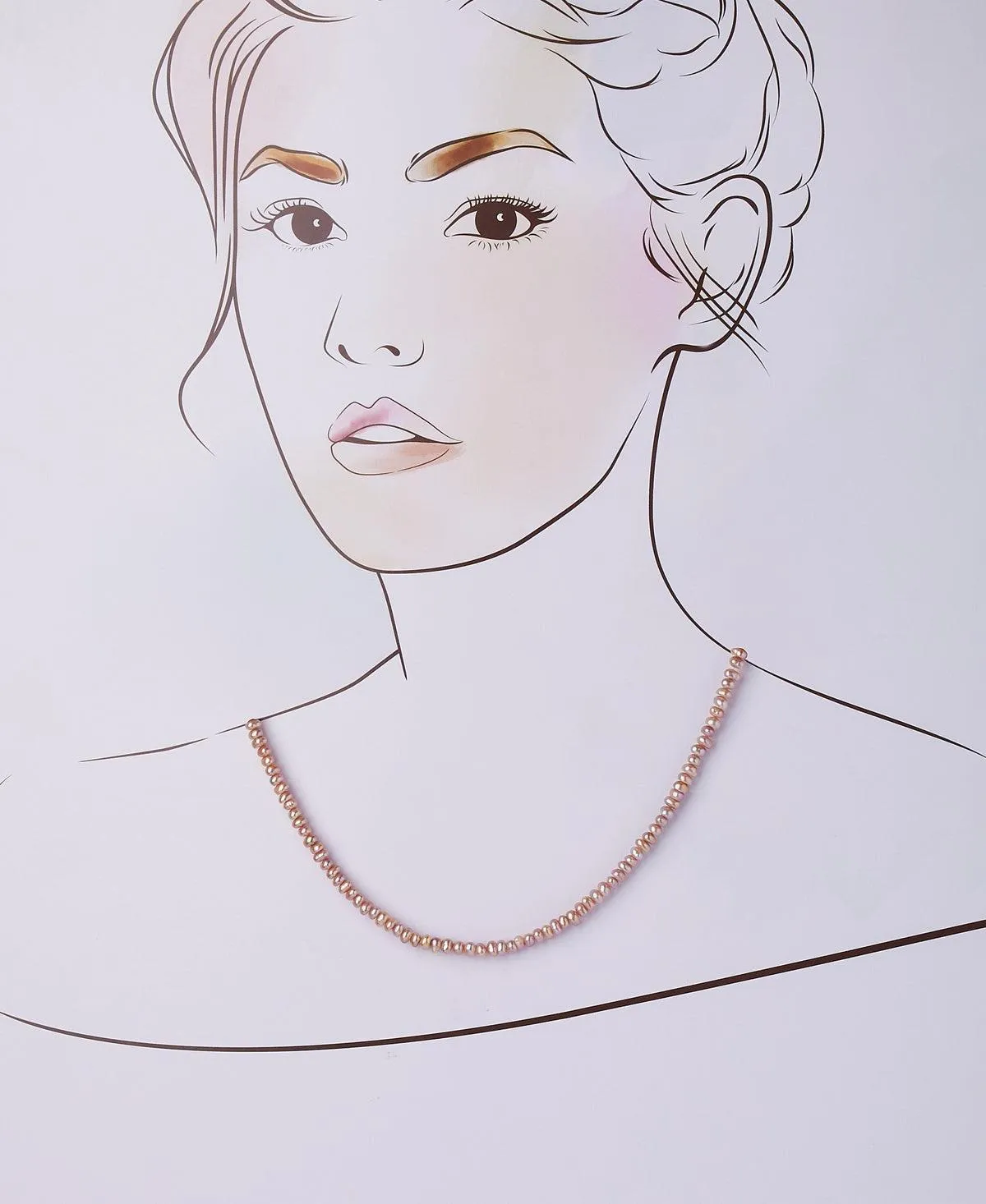 Elegant 1 line Pearl Necklace