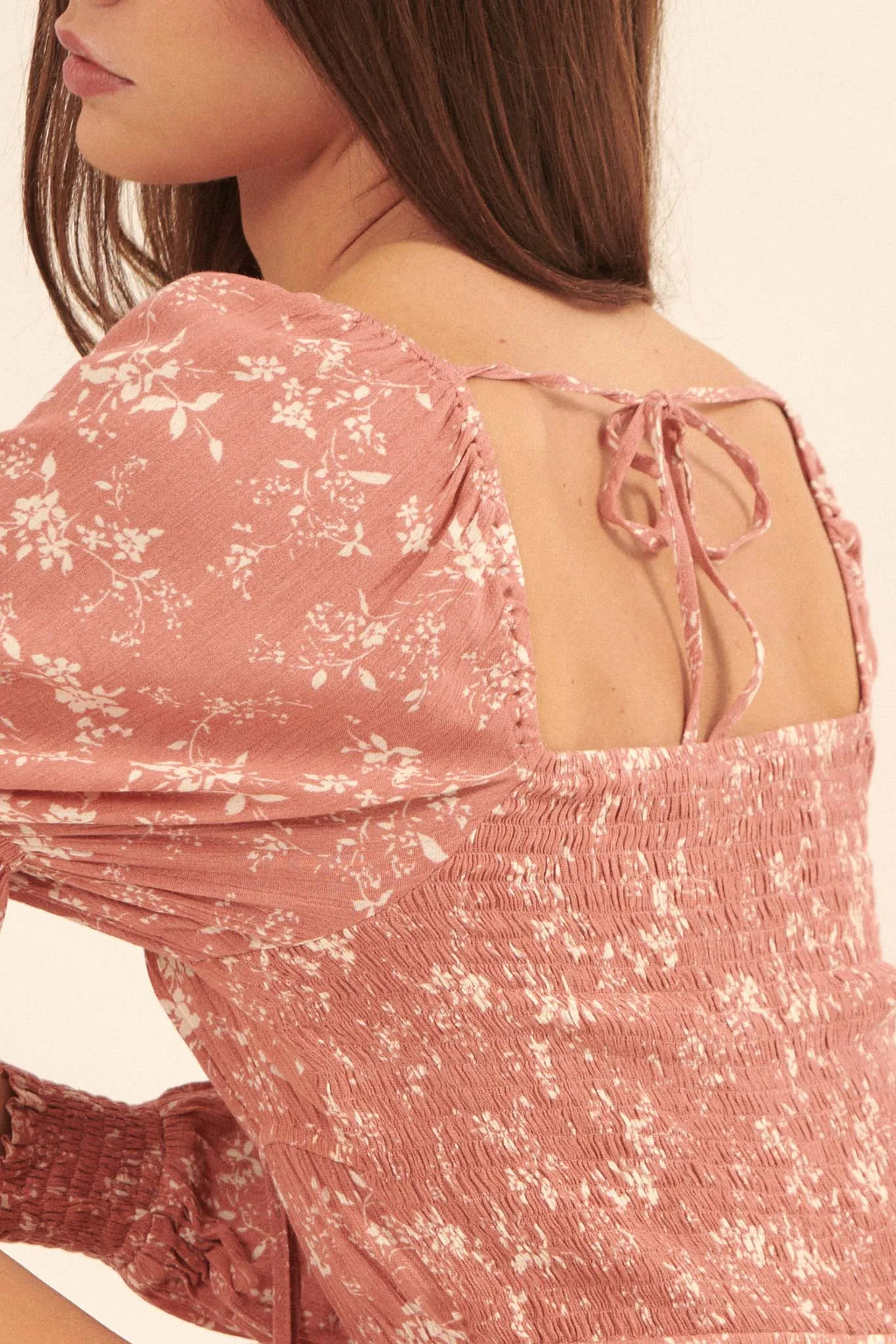 Elegant Embrace Floral Maxi Prairie Dress