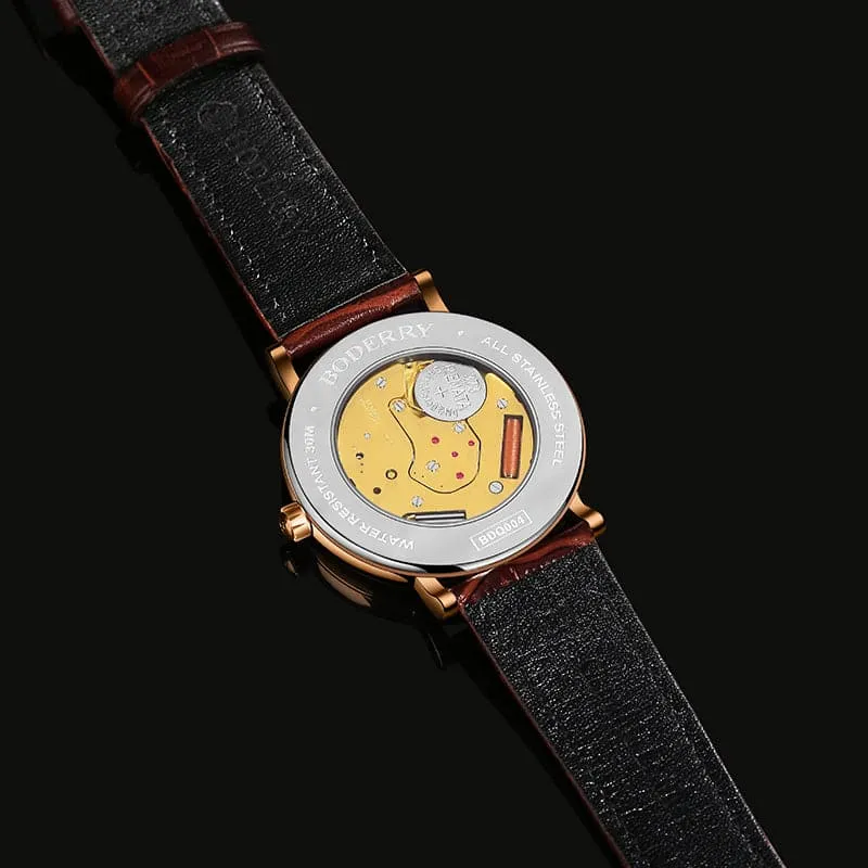 ELEGANT II - Swiss Quartz Movement Watch | Rose Gold Case & Grey Dial