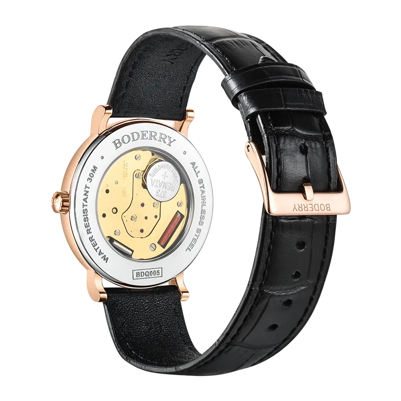 ELEGANT II - Swiss Quartz Movement Watch | Rose Gold Case & Grey Dial