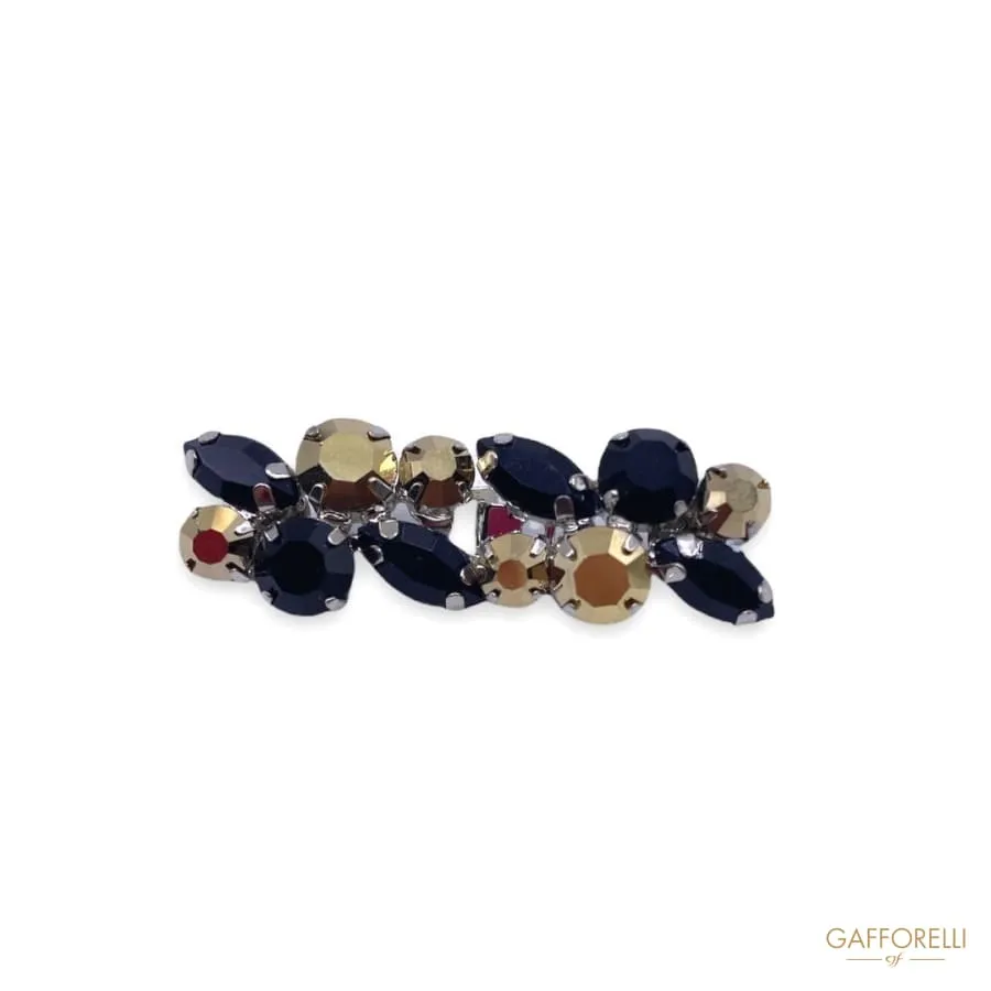 Elegant Metal Hook with Stones A350 - Gafforelli Srl