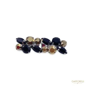 Elegant Metal Hook with Stones A350 - Gafforelli Srl
