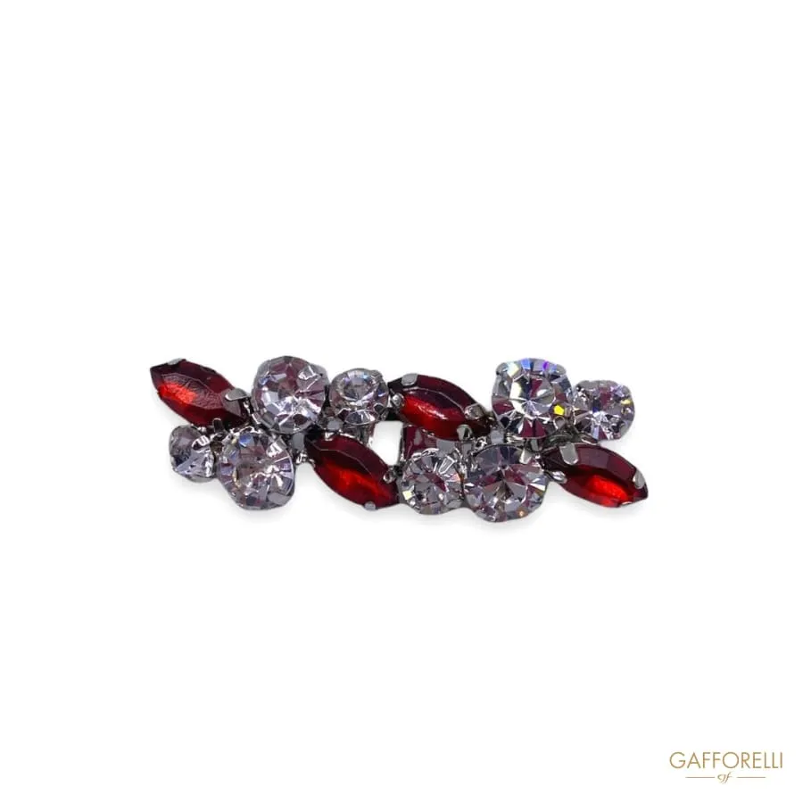 Elegant Metal Hook with Stones A350 - Gafforelli Srl