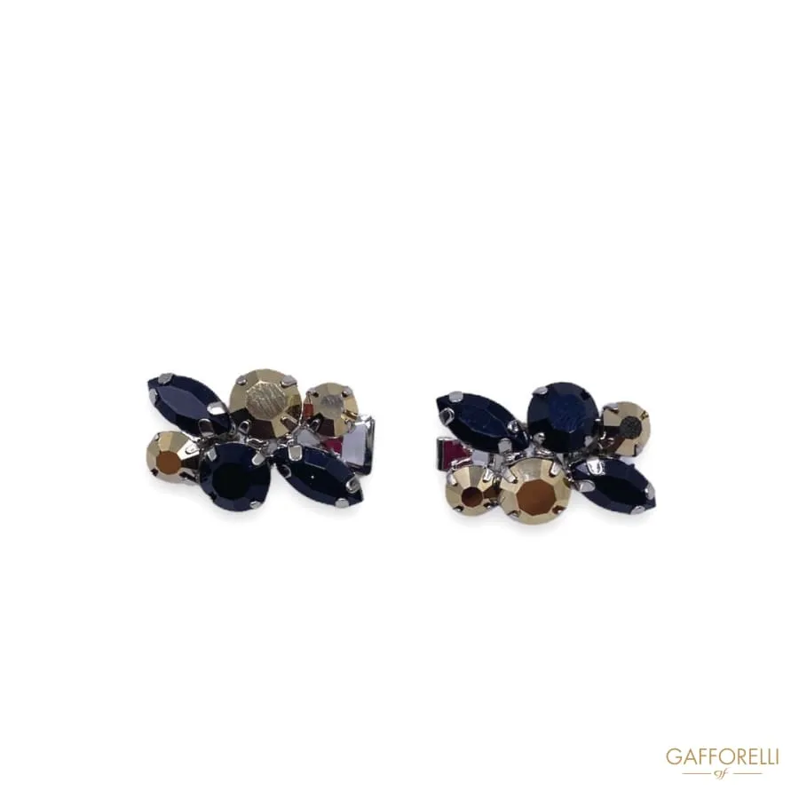 Elegant Metal Hook with Stones A350 - Gafforelli Srl