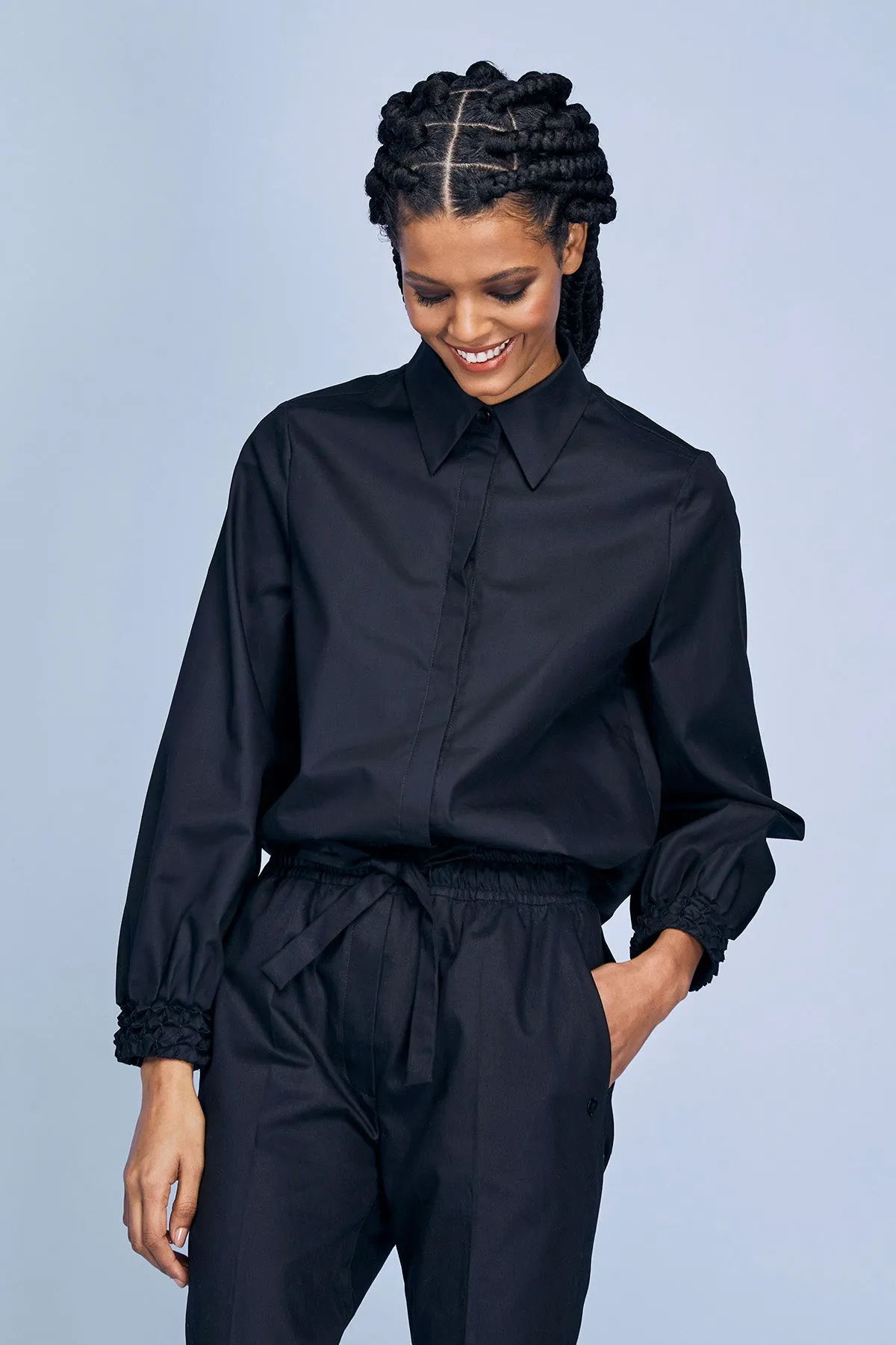 ELEGANT "IASMINA" BLOUSE IN BLACK