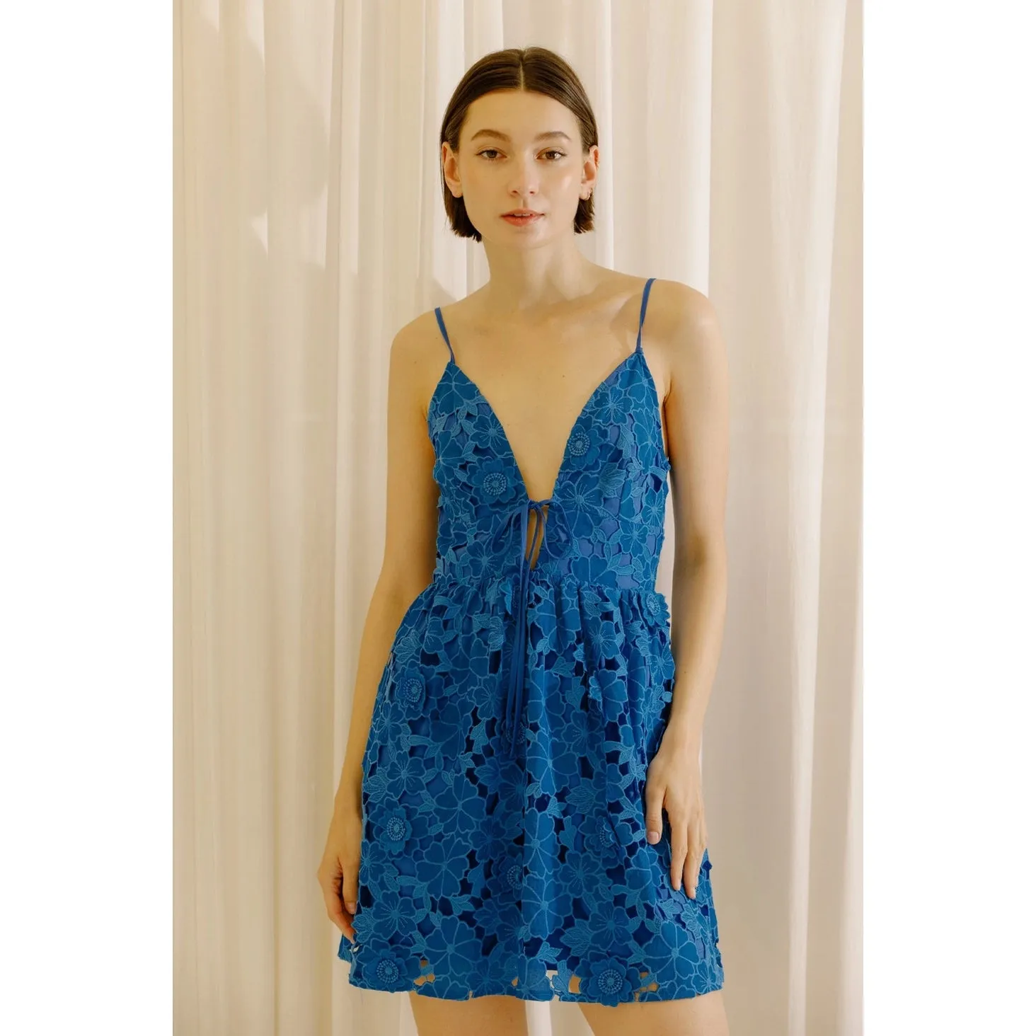 Ellie Floral Eyelet Mini Dress